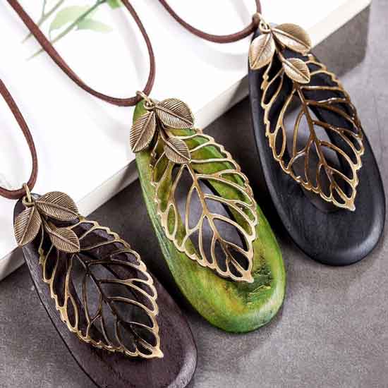 Boho-Chic-filigree-Pendant-Necklace-color-variants-brown-green-black-mayfairtrends