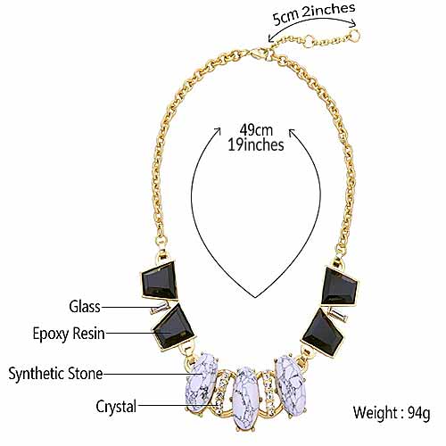 Size-chart-Art-Deco-Crystal-Cluster-Bib-Necklace-mayfairtrends