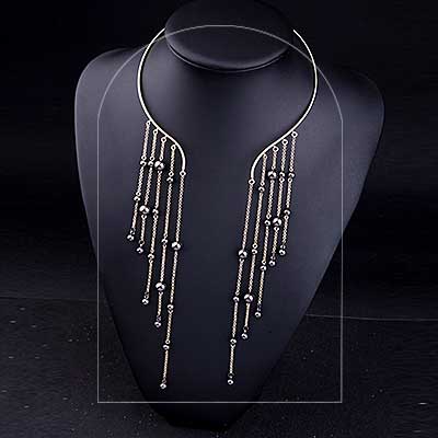 da-vinci-long-chain-beaded-torque-necklace-Mannequin-display-mayfairtrends