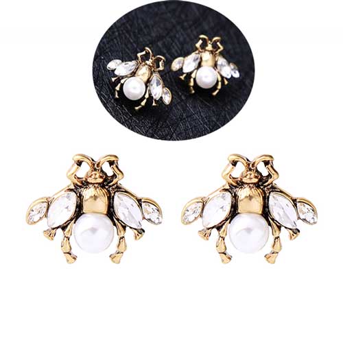 Bee-Stud-Crystal-Earrings