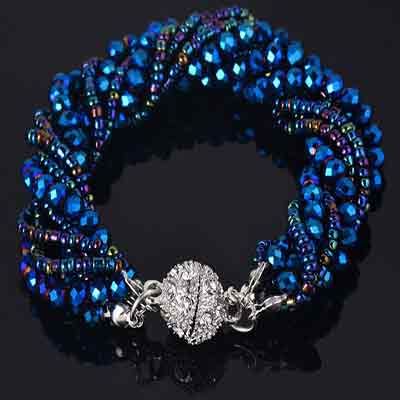 Multi-Strand-Crystal-Beads-Handmade-Bracelet-color-cyan-blue-mayfairtrends