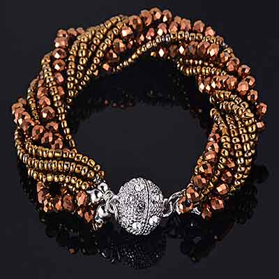 Multi-Strand-Crystal-Beads-Handmade-Bracelet-color-dark-brown-mayfairtrends