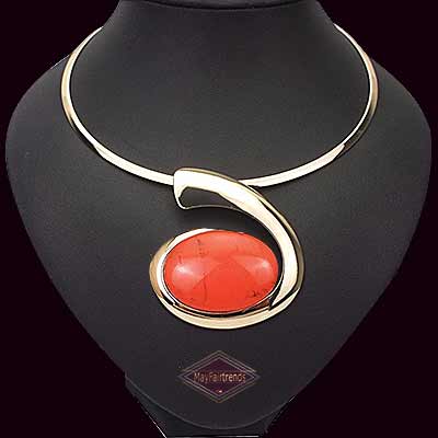 art-deco-torque--oval-collar-necklace-colour-orange-mayfairtrends