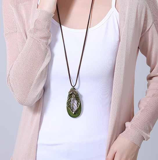 boho-chic-filigree-Necklace-woman-wearing-color-green-mayfairtrends